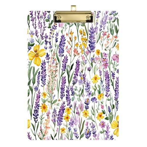 Klemmbretter Rumänien Lavendel Schönheit Sommer Blumen A4 Papierbogen Klemmbrett für Krankenschwestern für Frauen Basketball-Trainer 30,5 x 22,9 cm mit Metallclip von Yuiboo