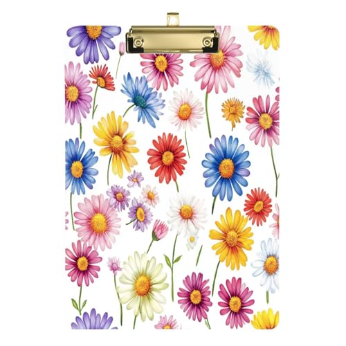 Ordner-Klemmbrett Brüssel Iris Pseudacorus Schönheit Sommer Blumen A4 Papierbogen Klemmbrett für Schreibtisch für Lehrer Klassenzimmer Essentials 12 x 9 mit Metallclip von Yuiboo