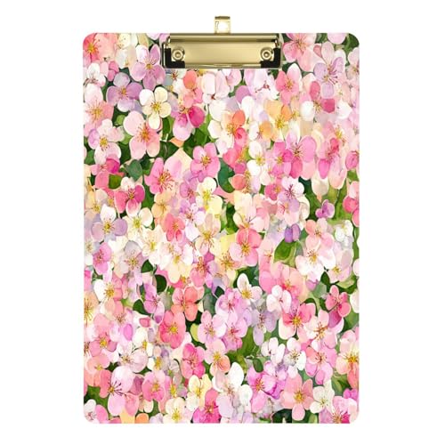 Wasserdichtes Klemmbrett China Pflaumenblüte Schönheit Sommer Blumen Standard A4 Briefgröße benutzerdefinierte Klemmbretter für Lehrer Must Haves 30,5 x 22,9 cm mit Metallclip von Yuiboo