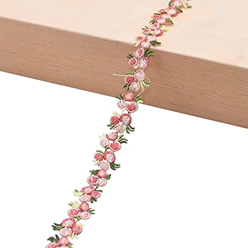 Yulakes 5 Yards Florale Spitzenborte Stickerei Blume Applikation Nähen Blumen Spitzenborte Spitzenband , Florale Lace Embroidered Trim Ribbon DIY Band Handwerk Haarschmuck (A) von Yulakes