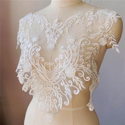 Yulakes Blume Spitze Applikation,3D Spitze Flicken Applique Patch Stickerei Perlen Patches Spitzenbesatz für DIY Handwerk Nähen Ausschnitt Hochzeit Braut Kleidung Dekoration Yulakes Blume Spitze Applikation,3D Spitze Flicken Applique Patch Stickerei Perlen Patches Spitzenbesatz für DIY Handwerk Nähen Ausschnitt Hochzeit Braut Kleidung Dekoration von Yulakes