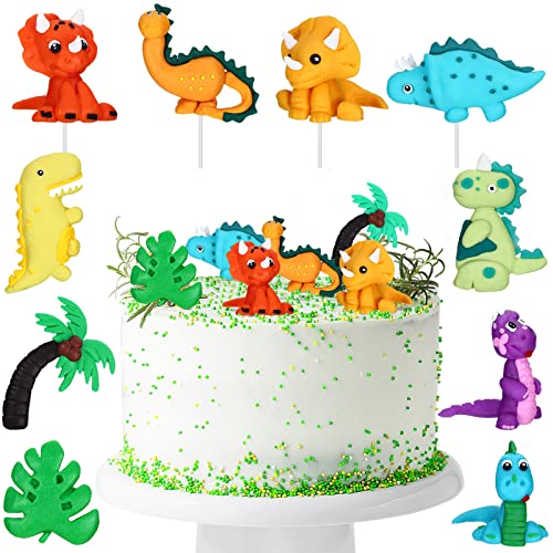 10 Stück Unter dem Meer Kuchenaufsatz Dekorationen Ozean Kuchen Dekorationen Krabbenkuchen Topper Angeln Kuchen Meer Tier Party Dekoration für Babyparty Supplies Ozean Thema Geburtstag Party Dekorationen (Dinosaurier) von Yulejo