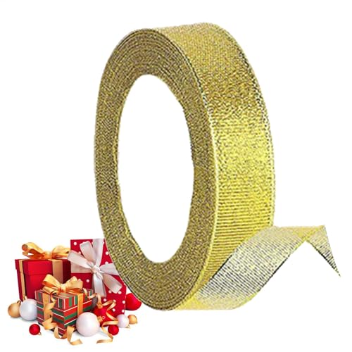 Yumneo Weihnachts-Geschenkband, Weihnachtsband, glitzerndes Geschenkband, stilvolles dekoratives glitzerndes Bastelband für Frauen, zum Basteln von Yumneo