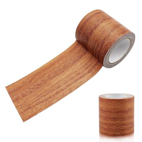 YunBey Selbstklebende Folie Holzkontaktpapier Boden Holzoptik Klebeband Reparaturband für Möbel Tische Wände Stühle (5.7cmx4.57m) von YunBey