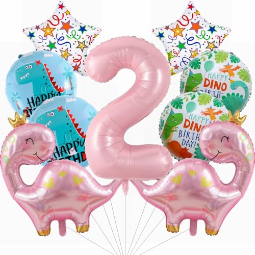 Yunchu Online Kindergeburtstag Dino Geburtstag Deko Dinosaurier Ballons Mädchen 2. Geburtstag Dekoration Dinosaurier Geburtstag Snummer für Dino Party Kindergeburtstag Deko Geburtstag von Yunchu Online