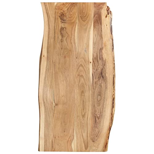 Tischplatte aus Holz, Rechteckige Standard-Tischplatte aus Massivholz, für Schilder, Küchen, Ess- und Kaffeetischplatten, Einteiliger Desktop für DIY-Schreibtisch, 118 X (50–60) Cm von Yunir