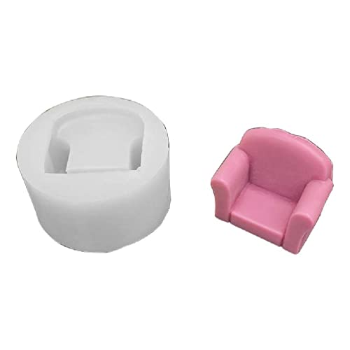 Netter Sofa Stuhl Gussharzform Fondant Craft Cake Chocolate Make Silicon Form Home Hollhouse Desktop Dekoration Sofa Stuhl Gussharz Schimmelpilze Seifenkuchen Kerze Making DIY Schimmel von Yunnan Sourcing