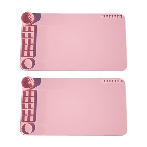 Yunnaty 2er-Packung Silikon-Graffiti-Malpads Transparentes Nachzeichnungsfarb-Buch-Bastelpad Kunstpad Farbpalette Robust Einfach zu Bedienen (Pink) von Yunnaty