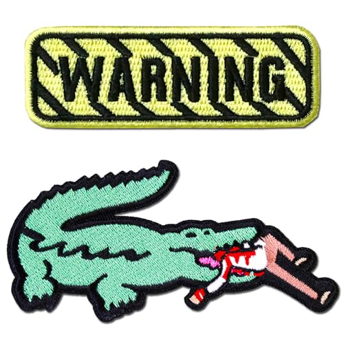 Warning Crocodile Bites Morale Patches von Yuppies