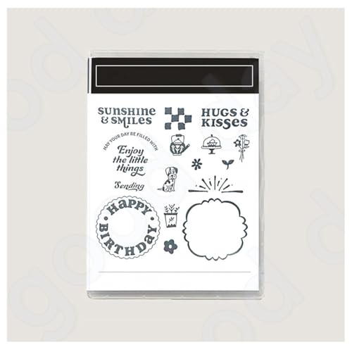 Metall Schneiden Sterben und Stempel Set- Stanzschablonen Und Stempel Weihnachten Stanzformen Silikon Klar Stempel Silikonstempel DIY Scrapbooking Kunsthandwerk Stanzen Kartenherstellungszubehör 19# von Yurosiay