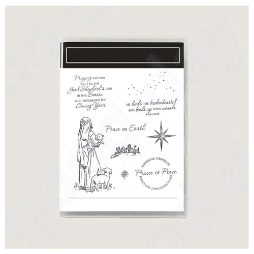 Metall Schneiden Sterben und Stempel Set- Stanzschablonen Und Stempel Weihnachten Stanzformen Silikon Klar Stempel Silikonstempel DIY Scrapbooking Kunsthandwerk Stanzen Kartenherstellungszubehör 21# von Yurosiay