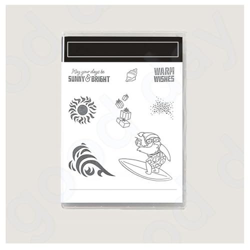 Metall Schneiden Sterben und Stempel Set- Stanzschablonen Und Stempel Weihnachten Stanzformen Silikon Klar Stempel Silikonstempel DIY Scrapbooking Kunsthandwerk Stanzen Kartenherstellungszubehör 23# von Yurosiay