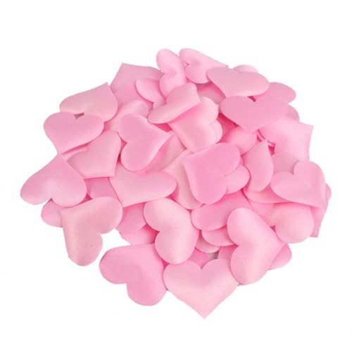 Yurosiay 100 Stück Herz Konfetti Stoff 2cm Liebe Schwamm Blütenblätter Konfetti Bunt Herzen Tischkonfetti Streudeko Hochzeit Herzen Romantische Herz Konfetti Schwamm für Hochzeit Party Rosa von Yurosiay