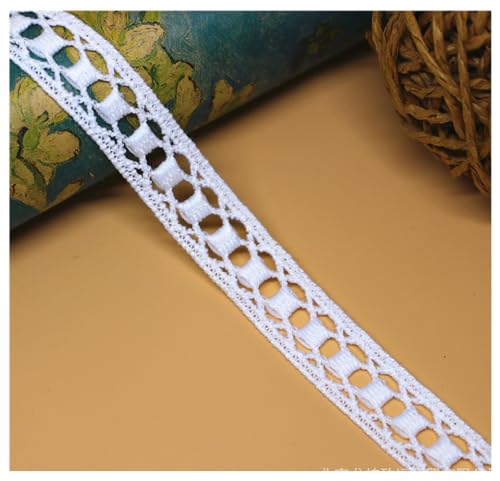 Yurosiay 15 Yard 15mm Weiß Spitze Borte Meterware Stickerei Blumen Spitzenbordüre Nähen Spitzenband Zierband Blumenband Spitze Bordüre Bastelnbandfür DIY Handwerk Nähen Hochzeit Deko 10# von Yurosiay