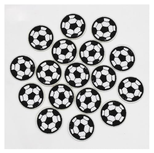 Yurosiay 40 Stück Fußball Flicken Zum Aufbügeln Jungen Stickerei Patch Cartoon-stoffaufkleber Fußball bügeln auf Patch Bügelbild Ball Kinder Applikation für T-Shirt, Jeans, Mützen 50 Stück 5cm von Yurosiay