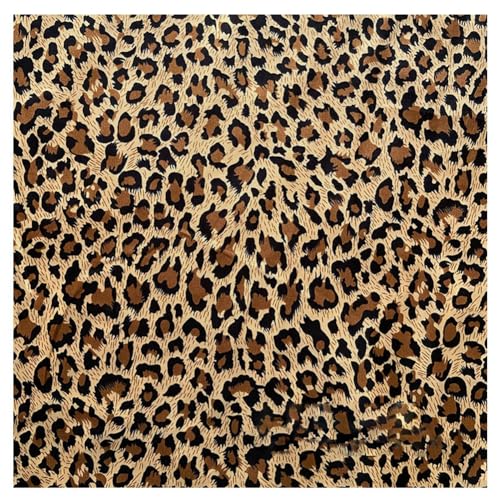 Yurosiay Leoparden Stoff 300×150cm Satin Stoff Mit Leopardenmuster Mode Tierdruck Satin Stoff Meterware Nähstoffe Leopard Polsterstoff Weich Dekostoff Satin für DIY Nähen Basteln Haus Deko 3# von Yurosiay