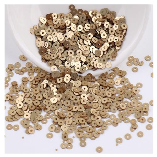 Yurosiay Pailletten zum Basteln 3mm 3000pcs Glitzer Lose Pailletten Bulk zum Aufnähen Kunststoff Runde Pailletten mit Loch für DIY Schmuck Nähen Festtag Kleiderdeko, Nagelkunst von Yurosiay