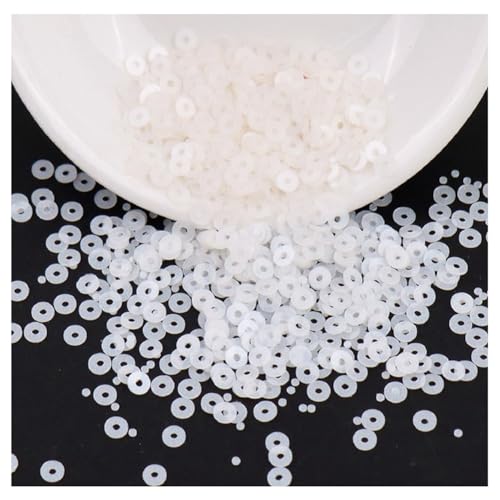 Yurosiay Pailletten zum Basteln 4mm 2000pcs Glitzer Lose Pailletten Bulk zum Aufnähen Kunststoff Runde Pailletten mit Loch für DIY Schmuck Nähen Festtag Kleiderdeko, Nagelkunst von Yurosiay