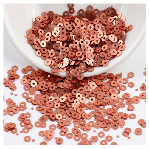 Yurosiay Pailletten zum Basteln 4mm 2000pcs Glitzer Lose Pailletten Bulk zum Aufnähen Kunststoff Runde Pailletten mit Loch für DIY Schmuck Nähen Festtag Kleiderdeko von Yurosiay