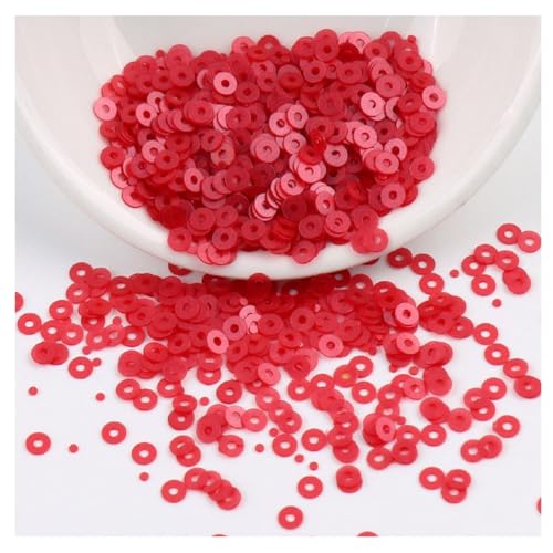 Yurosiay Pailletten zum Basteln 4mm 2000pcs Glitzer Lose Pailletten Bulk zum Aufnähen Kunststoff Runde Pailletten mit Loch für DIY Schmuck Nähen Festtag Kleiderdeko von Yurosiay