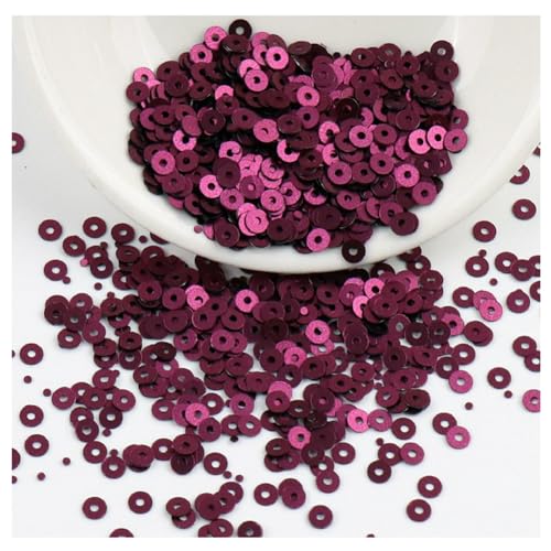 Yurosiay Pailletten zum Basteln 4mm 2000pcs Glitzer Lose Pailletten Bulk zum Aufnähen Kunststoff Runde Pailletten mit Loch für DIY Schmuck Nähen Festtag Kleiderdeko von Yurosiay