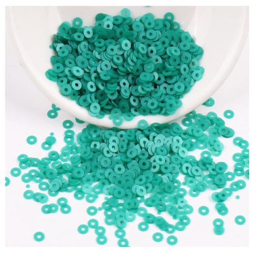 Yurosiay Pailletten zum Basteln 4mm 2000pcs Glitzer Lose Pailletten Bulk zum Aufnähen Kunststoff Runde Pailletten mit Loch für DIY Schmuck Nähen Festtag Kleiderdeko von Yurosiay