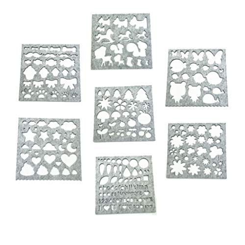 Yushu - 7pcs Wollfilzform, Wollfilz Poke Filzform, Nadelfilzen DIY Handwerk Schablone, Applikation Handwerk, Formform, Filz Handgemachtes Zubehör von Yushu