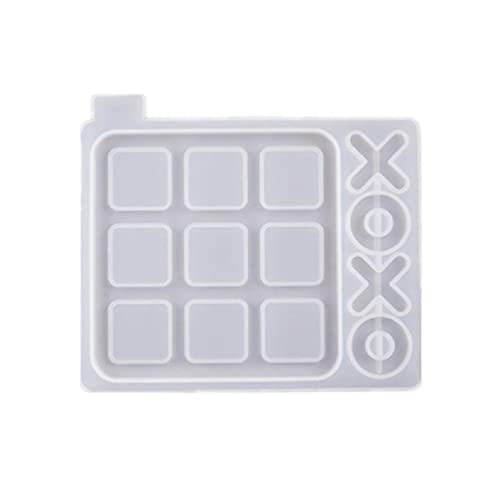 Yushu Tic Tac Toe Spielbrett und X O Silikon-Formen Set Epoxidharz DIY Kunst Handwerk Form für Weihnachten Nacht Kunst Handwerk Werkzeuge Tic Tac Toe Spielbrett von Yushu