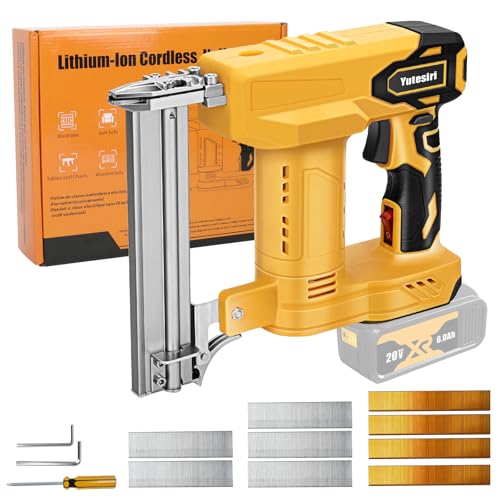 Kabellose Power-Brad-Nagler für Dewalt 20 V Akku, 2 Modi, 18 Gauge 5/8 bis 1-1/4 Zoll, 1000 Stück Nägel/Klammern für Polster, Tischlerei und Holzbearbeitungsprojekte (nur Werkzeuge) von Yutesiri