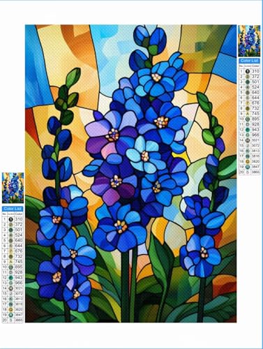 Abstrakt Diamond Painting Blume Diamond Painting Erwachsene Groß xxl 80x100cm Mosaik Bastelset, 5D DIY Malen nach Zahlen Vollbohrer Diamantmalerei Stickerei Kreuzstich Crafts Home Wand Décor 1F-366 von Yuxeawue