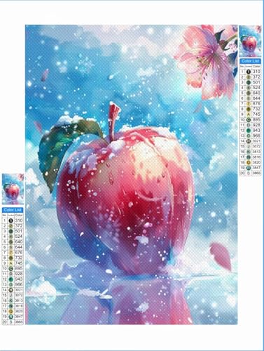 Blume Diamond Painting Obst Diamond Painting Erwachsene Groß xxl 80x100cm Mosaik Bastelset, 5D DIY Malen nach Zahlen Vollbohrer Diamantmalerei Stickerei Kreuzstich Crafts Home Wand Décor 1F-110 von Yuxeawue