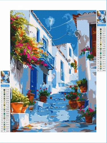 Diamond Painting Erwachsene Landschaft 5D Diamant Painting Bilder Kinder Blume, DIY Diamant Malerei Anfänger Crystal Stickerei Kreuzstich Crafts Kit Wand Décor Geschenke für Frauen 50x70cm 1F-159 von Yuxeawue