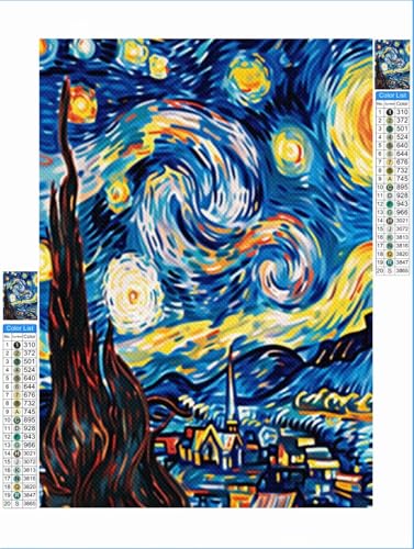 Diamond Painting Erwachsene Sternenhimmel 5D Diamant Painting Bilder Kinder Abstrakt,DIY Diamant Malerei Anfänger Crystal Stickerei Kreuzstich Crafts Kit Wand Décor Geschenke für Frauen 50x70cm 1F-702 von Yuxeawue