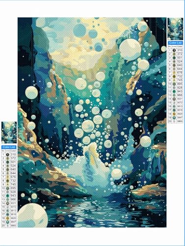 Landschaft Diamond Painting Meer Diamond Painting Erwachsene Groß xxl 80x100cm Mosaik Bastelset, 5D DIY Malen nach Zahlen Vollbohrer Diamantmalerei Stickerei Kreuzstich Crafts Home Wand Décor 1F-111 von Yuxeawue