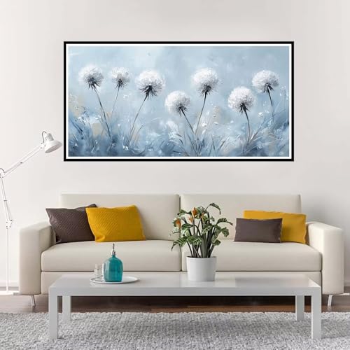 Malen Nach Zahlen Blume, Groß Malen Nach Zahlen Weiß, Malen Nach Zahlen Kinder 70x140 cm ohne Rahmen, Kreativ Set für Erwachsene mit Pinsel und Acrylpigment, Paint by Numbers Mädchen Geschenk-YH776 von Yuxeawue