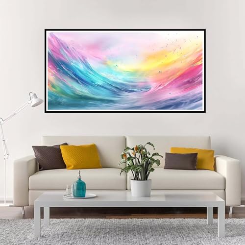 Malen Nach Zahlen Bunt, Groß Malen Nach Zahlen Traum, Malen Nach Zahlen Kinder 100x200 cm ohne Rahmen, Kreativ Set für Erwachsene mit Pinsel und Acrylpigment, Paint by Numbers Mädchen Geschenk-YH50 von Yuxeawue