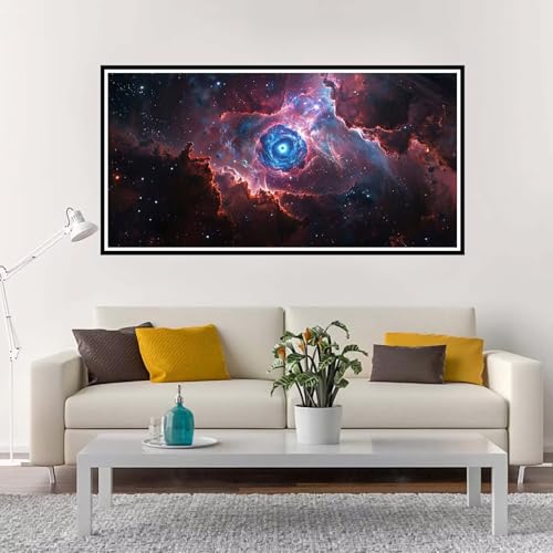 Malen Nach Zahlen Erwachsene Groß Abstrakt, Malen Nach Zahlen Sternenhimmel ohne Rahmen Inklusive Pinsel und Acrylfarben, DIY Paint by Numbers für Frauen Hobby Bastelset Geschenk 90x180 cm-YH1253 von Yuxeawue