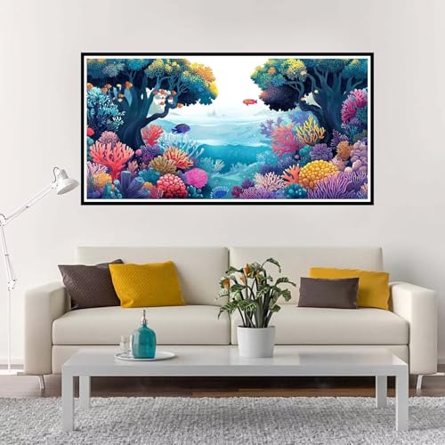 Malen Nach Zahlen Erwachsene Groß Baum, Malen Nach Zahlen Kinder Bunt ohne Rahmen Inklusive Pinsel und Acrylfarben, DIY Paint by Numbers für Frauen Hobby Bastelset Geschenk, Home Deko 20x40 cm-YH63 von Yuxeawue