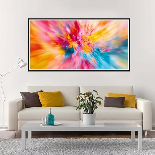 Malen Nach Zahlen Erwachsene Groß Bunt, Malen Nach Zahlen Abstrakt ohne Rahmen Inklusive Pinsel und Acrylfarben, DIY Paint by Numbers für Frauen Hobby Bastelset Geschenk, Home Deko 100x200 cm-YH49 von Yuxeawue