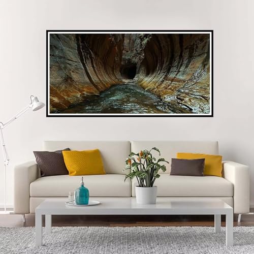 Malen Nach Zahlen Erwachsene Groß Landschaft, Malen Nach Zahlen Berg ohne Rahmen Inklusive Pinsel und Acrylfarben, DIY Paint by Numbers für Frauen Hobby Bastelset Geschenk, Home Deko 60x120 cm-YH1145 von Yuxeawue