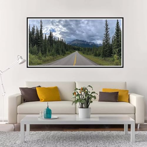 Malen Nach Zahlen Erwachsene Groß Landschaft, Malen Nach Zahlen Grün ohne Rahmen Inklusive Pinsel und Acrylfarben, DIY Paint by Numbers für Frauen Hobby Bastelset Geschenk, Home Deko 60x120 cm-YH1181 von Yuxeawue