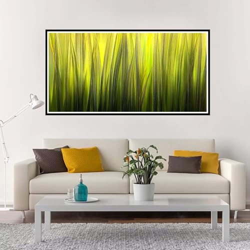 Malen Nach Zahlen Erwachsene Groß Landschaft, Malen Nach Zahlen Grün ohne Rahmen Inklusive Pinsel und Acrylfarben, DIY Paint by Numbers für Frauen Hobby Bastelset Geschenk, Home Deko 90x180 cm-YH1049 von Yuxeawue