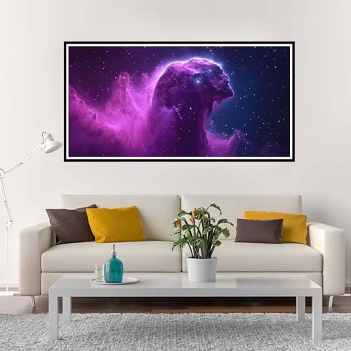 Malen Nach Zahlen Erwachsene Groß Lila, Malen Nach Zahlen Abstrakt ohne Rahmen Inklusive Pinsel und Acrylfarben, DIY Paint by Numbers für Frauen Hobby Bastelset Geschenk, Home Deko 80x160 cm-YH1251 von Yuxeawue