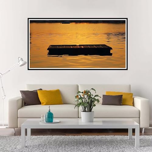 Malen Nach Zahlen Erwachsene Groß Strand, Malen Nach Zahlen Brücke ohne Rahmen Inklusive Pinsel und Acrylfarben, DIY Paint by Numbers für Frauen Hobby Bastelset Geschenk, Home Deko 100x200 cm-YH1198 von Yuxeawue