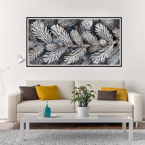 Malen Nach Zahlen Erwachsene Groß Winter, Malen Nach Zahlen Baum ohne Rahmen Inklusive Pinsel und Acrylfarben, DIY Paint by Numbers für Frauen Hobby Bastelset Geschenk, Home Deko 100x200 cm-YH1045 von Yuxeawue