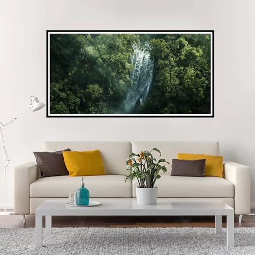 Malen Nach Zahlen Wald, Groß Malen Nach Zahlen Fallen, Malen Nach Zahlen Kinder 100x200 cm ohne Rahmen, Kreativ Set für Erwachsene mit Pinsel und Acrylpigment, Paint by Numbers Mädchen Geschenk-YH1235 von Yuxeawue