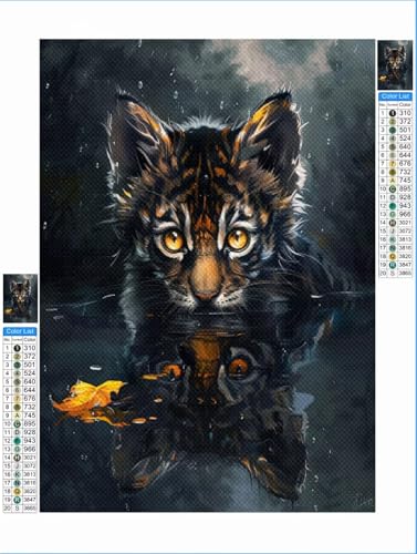 Yuxeawue Diamond Painting Erwachsene Traum 5D Diamant Painting Bilder Kinder Katze, DIY Diamant Malerei Anfänger Crystal Stickerei Kreuzstich Crafts Kit Wand Décor Geschenke für Frauen 50x70cm 1F-162 von Yuxeawue