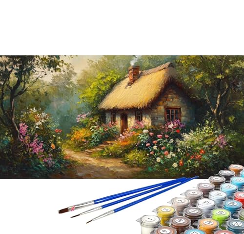 Malen nach Zahlen Blume Malen nach Zahlen Kinder Wald Handgemalt Ölgemälde Bastelset, Paint by Numbers Adult mit Pinseln Acrylfarbe Leinwand Bastelset Wohnzimmer Zimmer Deko Geschenke 170x85 cm C-22 von Yuxoaoue