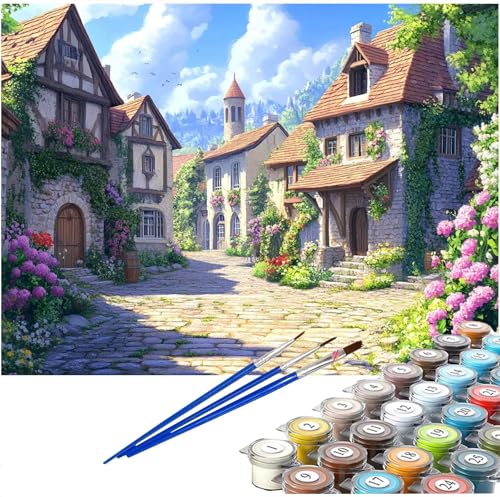 Malen nach Zahlen Erwachsene Landschaft Malen nach Zahlen Stadt Ölgemälde Kit, DIY Paint by Numbers Groß XXL Leinwand Kinder Kreativ Set mit Pinseln Acrylfarbe, Geschenke für Frauen 30x40 cm LE-1084 Malen nach Zahlen Erwachsene Landschaft Malen nach Zahlen Stadt Ölgemälde Kit, DIY Paint by Numbers Groß XXL Leinwand Kinder Kreativ Set mit Pinseln Acrylfarbe, Geschenke für Frauen 30x40 cm LE-1084 von Yuxoaoue