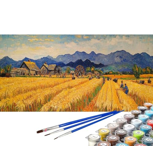 Malen nach Zahlen Erwachsene Pastoral Malen nach Zahlen ab 5 jahre Mädchen Junge, Paint by Numbers Landschaft DIY Malen nach Zahlen Kinder Ölgemälde Bastelset Deko Wohnzimmer Geschenke 100x200 cm C-35 von Yuxoaoue